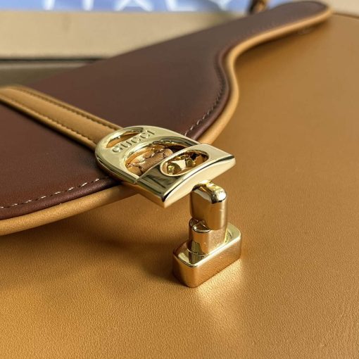 Gucci Equestrian Inspired Shoulder Bag Cuir And Brown - Image 7