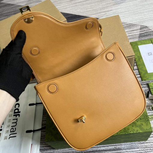Gucci Equestrian Inspired Shoulder Bag Cuir And Brown - Image 8