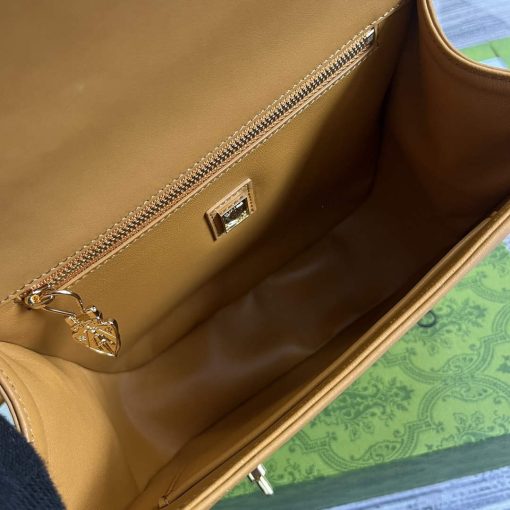 Gucci Equestrian Inspired Shoulder Bag Cuir And Brown - Image 9
