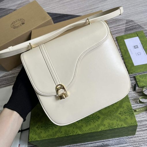 Gucci Equestrian Inspired Shoulder Bag White - Image 4