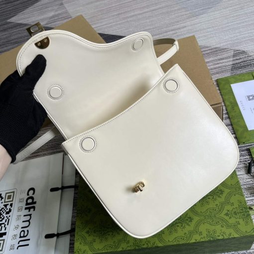 Gucci Equestrian Inspired Shoulder Bag White - Image 8