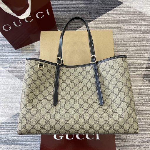 Gucci GG Emblem Medium Tote Bag Black