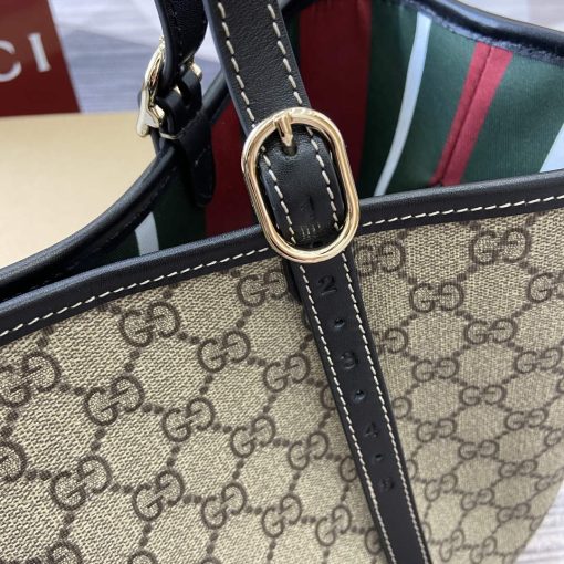 Gucci GG Emblem Medium Tote Bag Black - Image 5