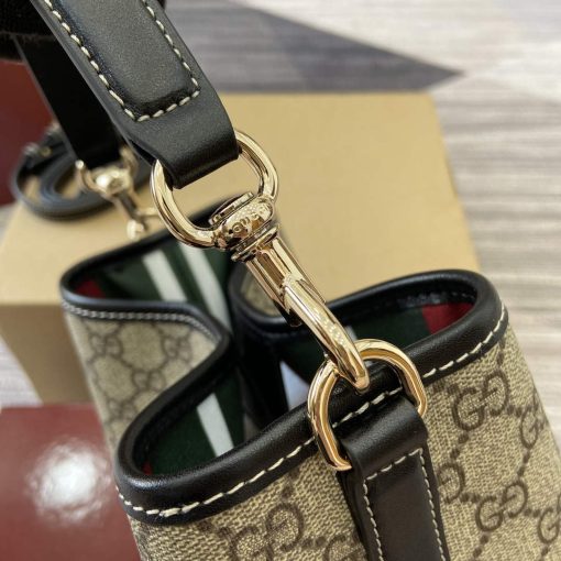 Gucci GG Emblem Mini Bucket Bag Black - Image 4
