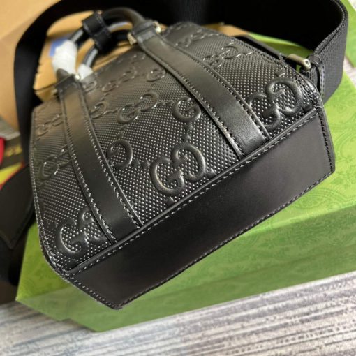 Gucci GG Embossed Mini Tote Bag Black - Image 6