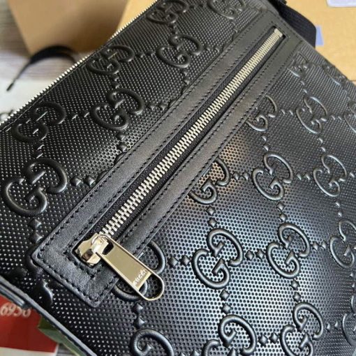 Gucci GG Embossed Small Messenger Bag Black - Image 5