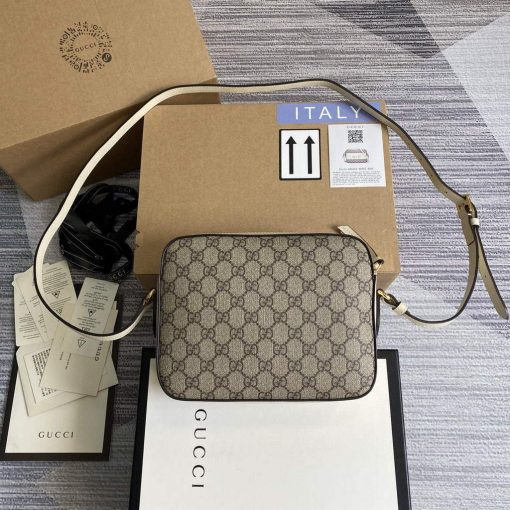 Gucci GG Horsebit 1955 Small Shoulder Bag Beige - Image 2