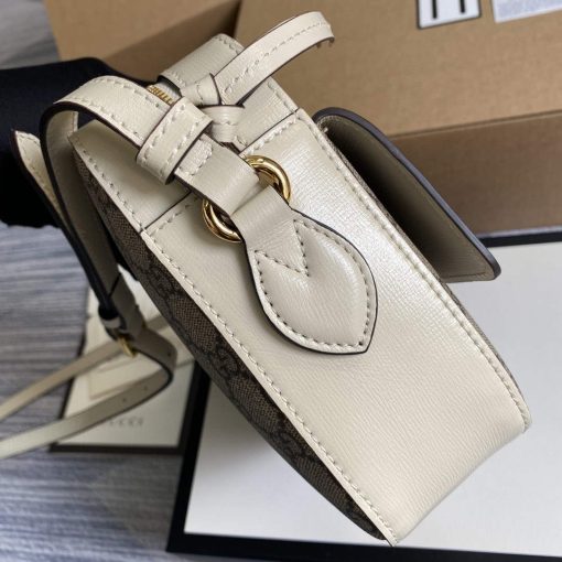 Gucci GG Horsebit 1955 Small Shoulder Bag Beige - Image 3
