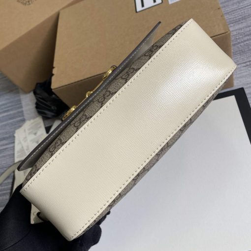 Gucci GG Horsebit 1955 Small Shoulder Bag Beige - Image 4