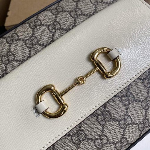 Gucci GG Horsebit 1955 Small Shoulder Bag Beige - Image 5