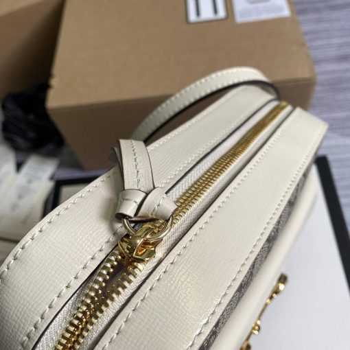 Gucci GG Horsebit 1955 Small Shoulder Bag Beige - Image 7