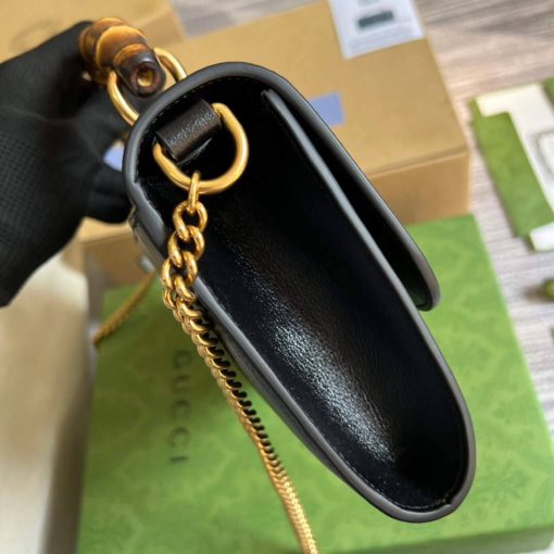 Gucci GG Large Top Handle Bag With Bamboo Black - Image 3