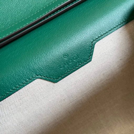 Gucci GG Large Top Handle Bag With Bamboo Green - Image 9