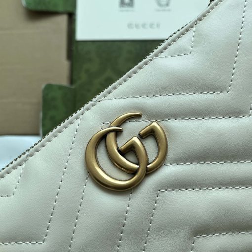 Gucci GG Marmmont Wallet With Chain White Leather - Image 6
