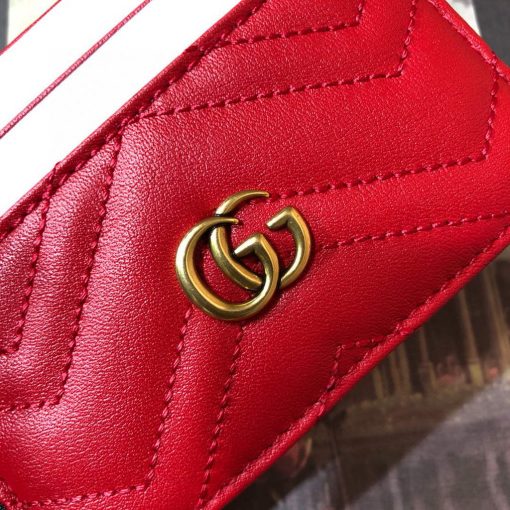 Gucci GG Marmont Card Case Red - Image 3