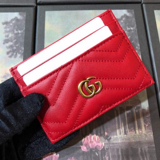 Gucci GG Marmont Card Case Red