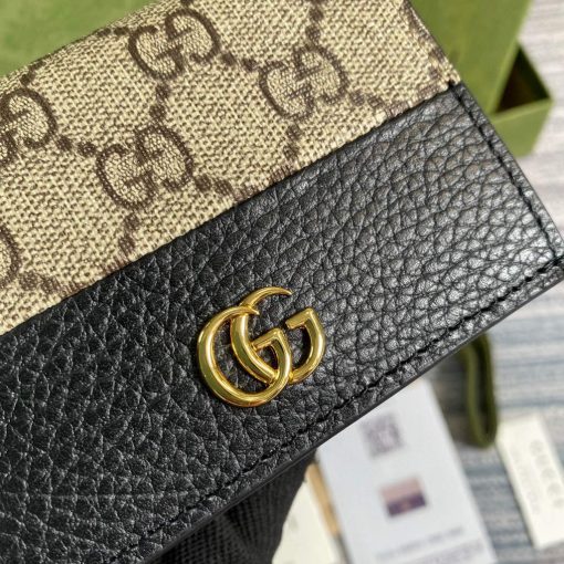 Gucci GG Marmont Card Case Wallet Black - Image 5