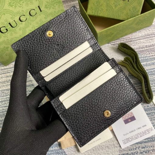 Gucci GG Marmont Card Case Wallet Black - Image 6