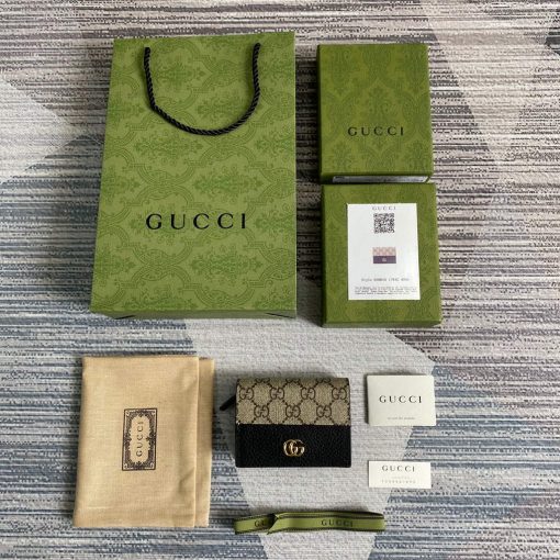 Gucci GG Marmont Card Case Wallet Black - Image 9