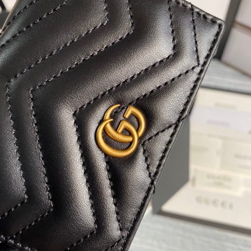 Gucci GG Marmont Card Case Wallet In Black - Image 5