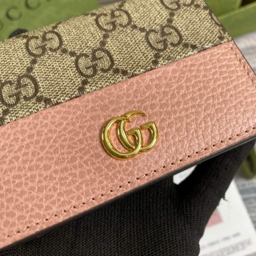 Gucci GG Marmont Card Case Wallet Pink - Image 5