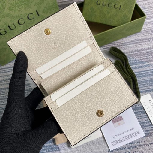 Gucci GG Marmont Card Case Wallet White - Image 6