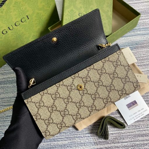 Gucci GG Marmont Chain Wallet Black - Image 6