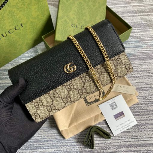 Gucci GG Marmont Chain Wallet Black