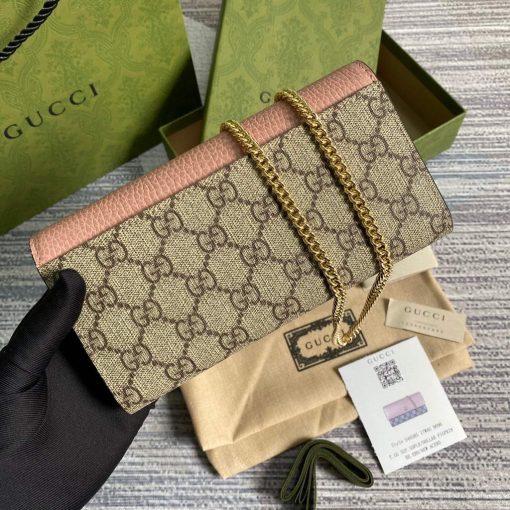 Gucci GG Marmont Chain Wallet Pink - Image 2