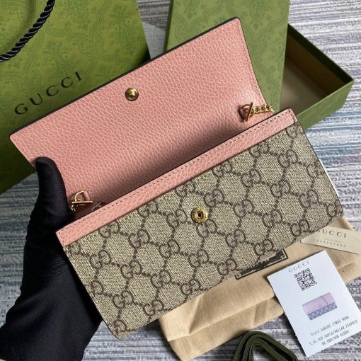 Gucci GG Marmont Chain Wallet Pink - Image 6