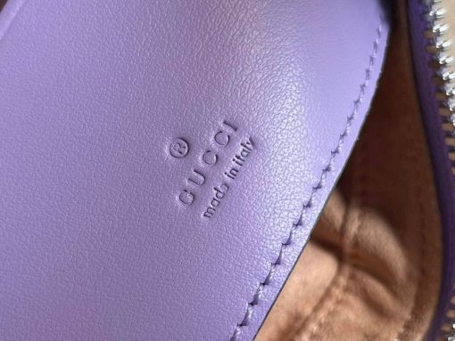 Gucci GG Marmont Half-moon-shaped Mini Bag Lilac Purple - Image 9