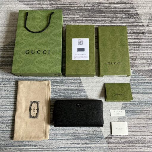 Gucci GG Marmont Leather Zip Around Wallet Black - Image 9