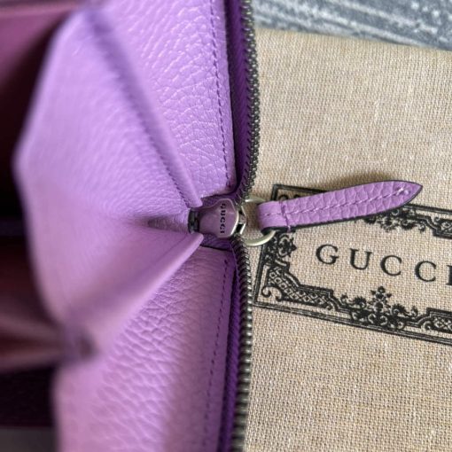 Gucci GG Marmont Leather Zip Around Wallet Light Purle - Image 9