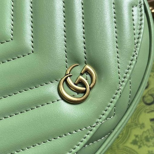 Gucci GG Marmont Matelassé Chain Mini Bag Green - Image 5