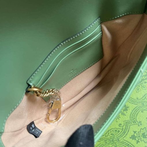 Gucci GG Marmont Matelassé Chain Mini Bag Green - Image 9