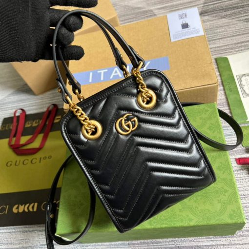 Gucci GG Marmont Matelassé Mini Bag Black - Image 4