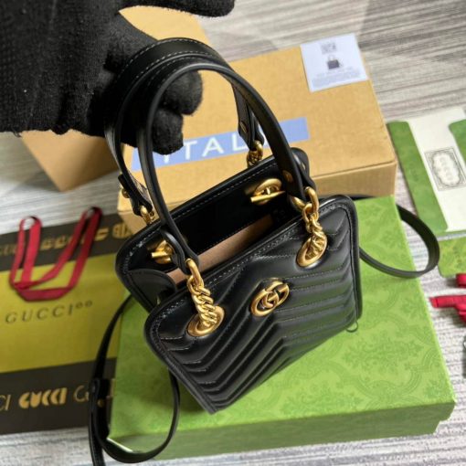 Gucci GG Marmont Matelassé Mini Bag Black - Image 5