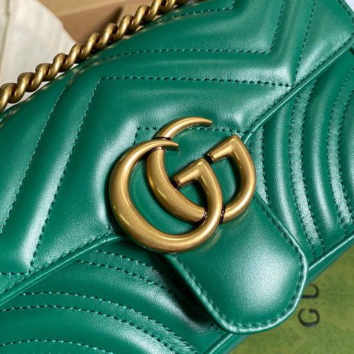 Gucci GG Marmont Matelassé Mini Bag Green - Image 5