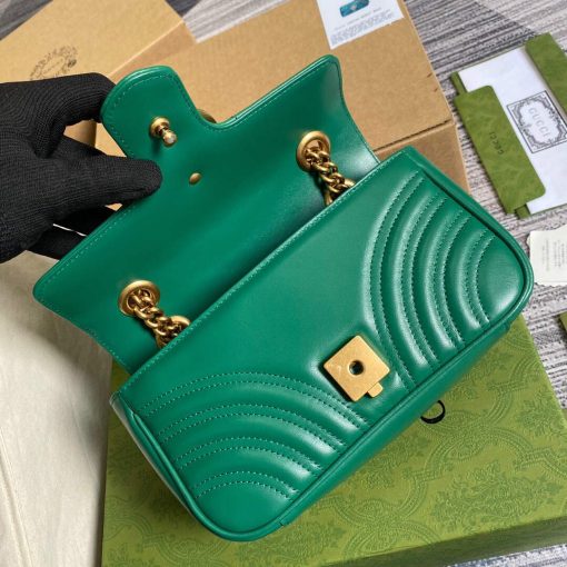 Gucci GG Marmont Matelassé Mini Bag Green - Image 8