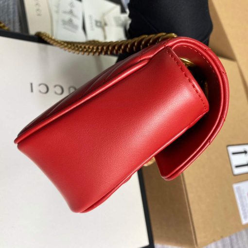 Gucci GG Marmont Matelassé Mini Bag Red - Image 3