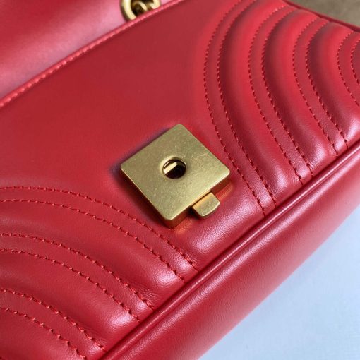 Gucci GG Marmont Matelassé Mini Bag Red - Image 7