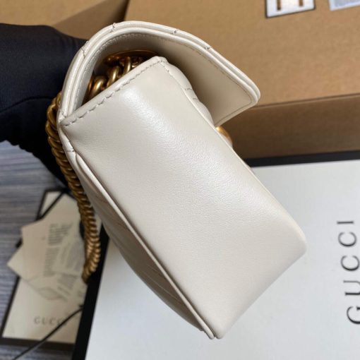 Gucci GG Marmont Matelassé Mini Bag White - Image 3