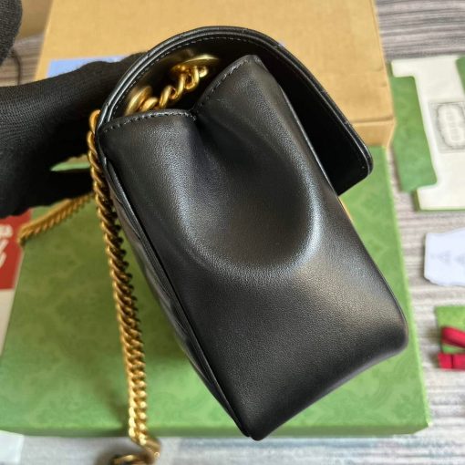 Gucci GG Marmont Matelassé Mini Tote Bag Black - Image 3