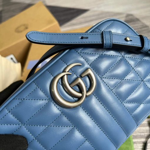 Gucci GG Marmont Matelassé Shoulder Bag Blue - Image 5