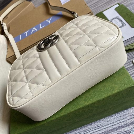 Gucci GG Marmont Matelassé Small Shoulder Bag White - Image 7