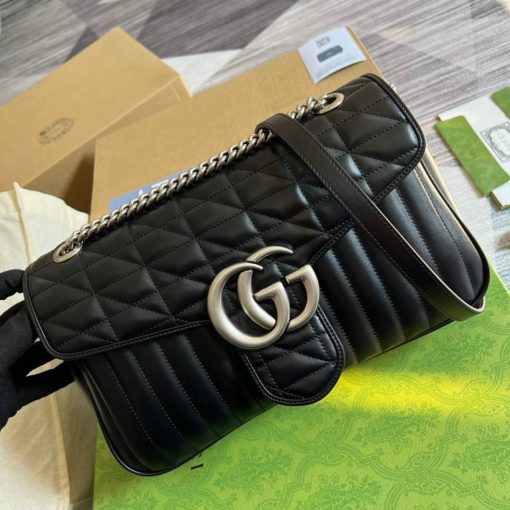 Gucci GG Marmont Medium Shoulder Bag Black - Image 4