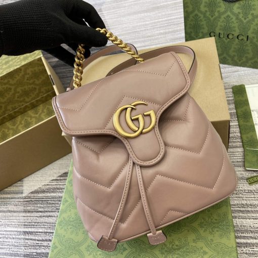 Gucci GG Marmont Mini Backpack Rose - Image 4