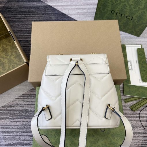 Gucci GG Marmont Mini Backpack White - Image 2