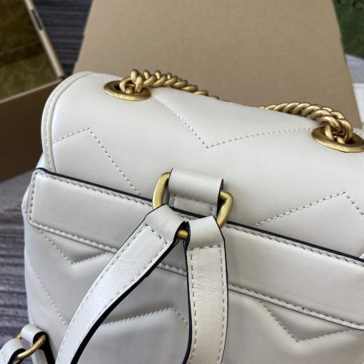 Gucci GG Marmont Mini Backpack White - Image 5