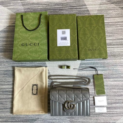 Gucci GG Marmont Mini Bag Grey - Image 9